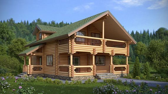 Проект дома из бревна «Ратибор»