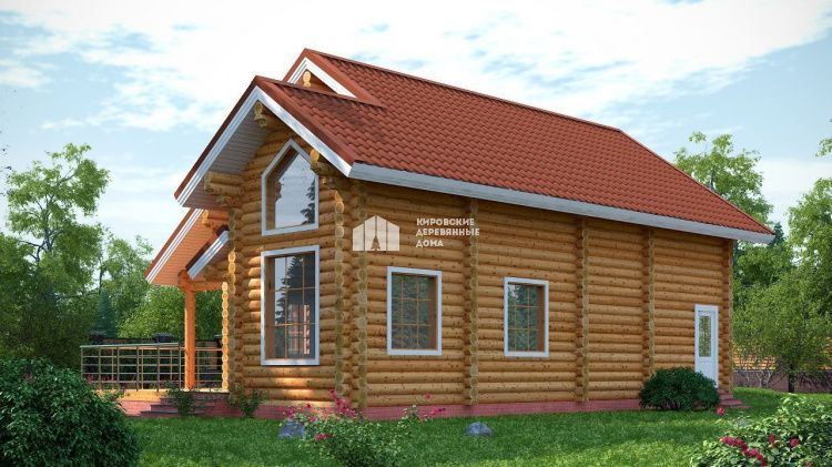 Проект дома из рубленного бревна «Березка»