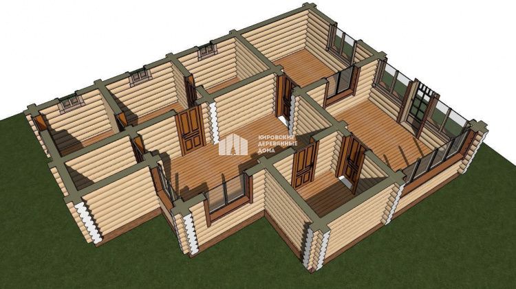 Баня из оцилиндрованного бревна “Легкий пар”
