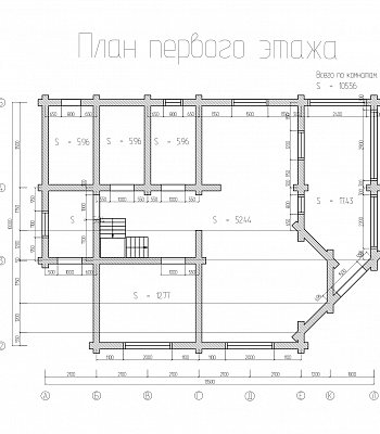 Проект дома из рубленного бревна «Лесной родник»