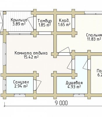 Баня из  клееного бруса “Святогор”