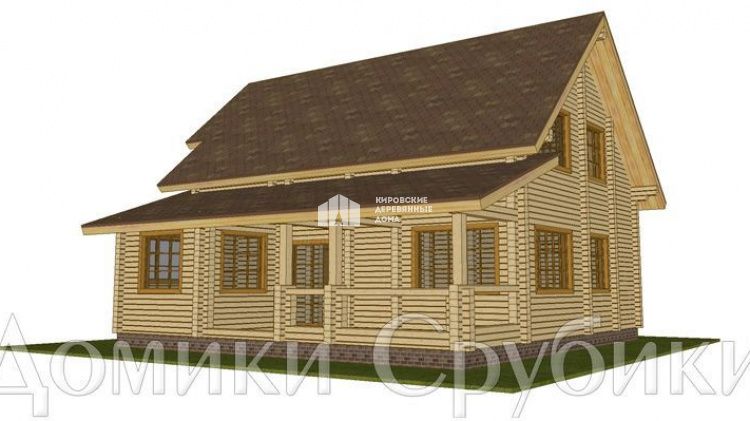Дом из клееного бруса «ПБ-1-150»