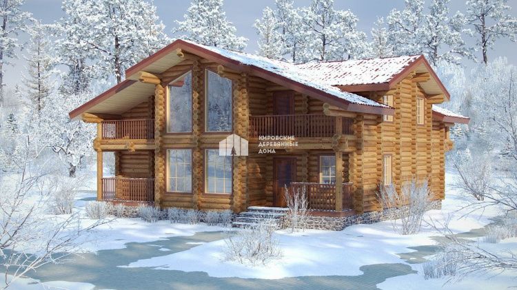 Проект дома из бревна «Амстердам»