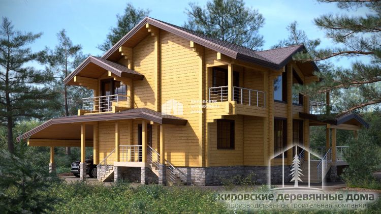 Дом из клееного бруса «Аквафорест»