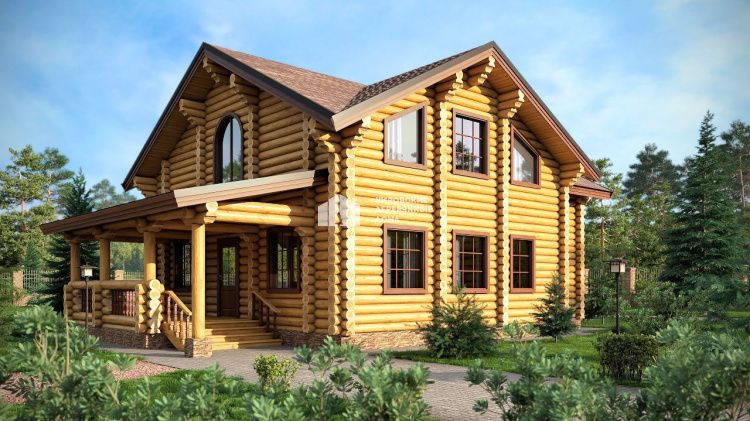 Проект дома из бревна «Любомир»