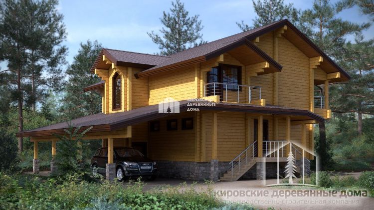 Дом из профилированного бруса «Аквафорест»