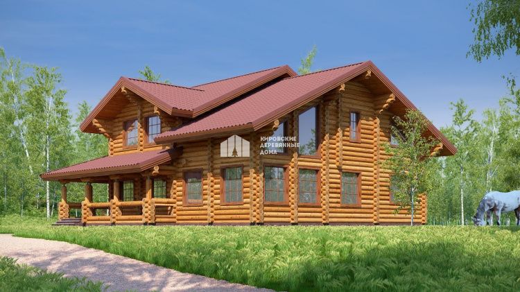 Проект дома из оцилиндрованного бревна «Дух леса»