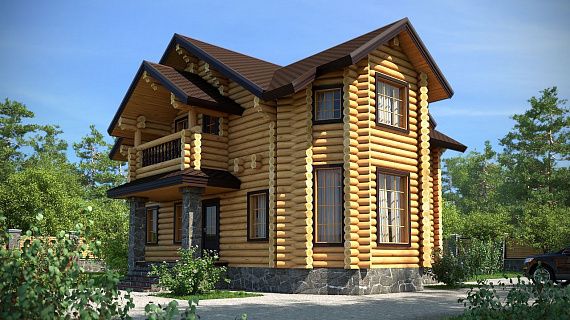 Проект дома из бревна «Агапит»