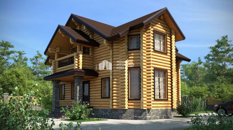 Проект дома из бревна «Агапит»