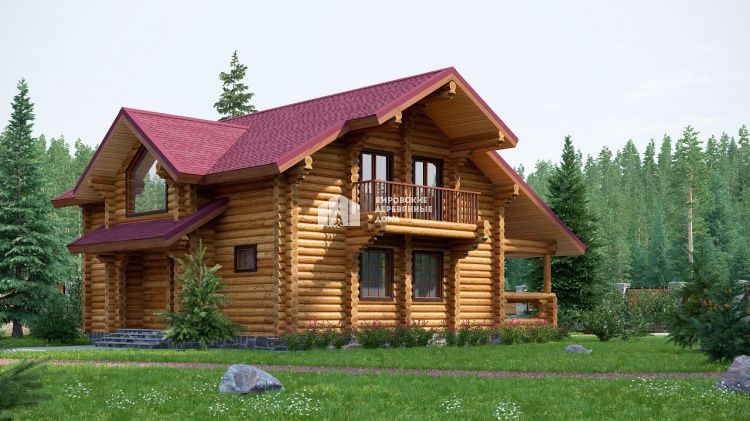 Проект дома из рубленного бревна «Карелия»