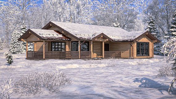 Дом из профилированного бруса "Тайга"