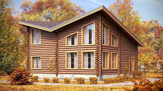 Проект дома из бревна «Успенские усадьбы»