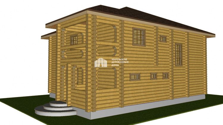 Проект дома из оцилиндрованного бревна «Душоново»