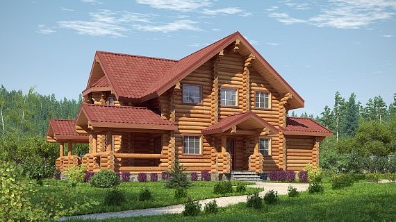 Проект дома из рубленного бревна «Валенсия»