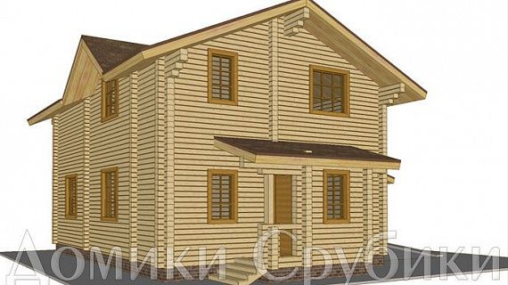 Дом из клееного бруса «ПБ-2-100»