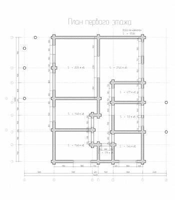 Проект дома из бревна «Тарасково»