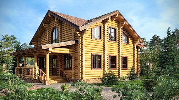 Проект дома из рубленного бревна «Любомир»