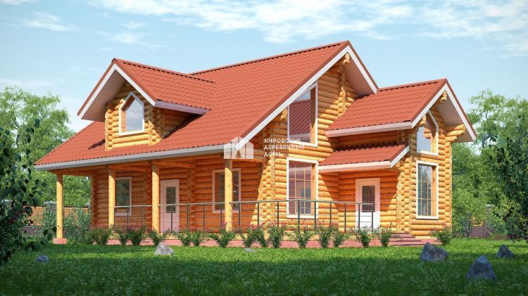 Проект дома из рубленного бревна «Березка»