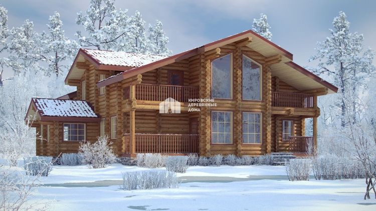 Проект дома из бревна «Амстердам»
